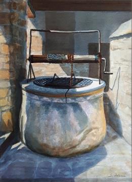 Dragocena voda  (akvarel 40x30 – 2022) S. Zdovc